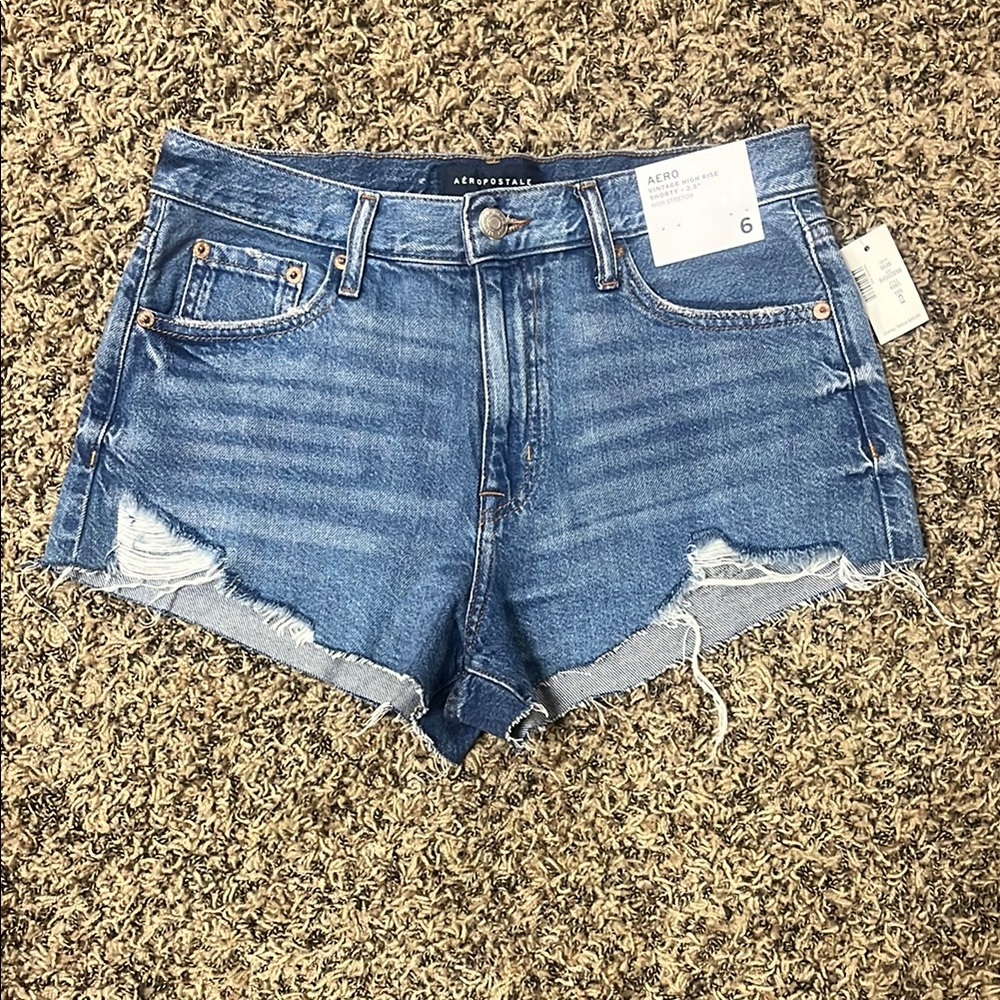 NEW Aeropostale Jean Shorts Vintage High Rise - Size 6